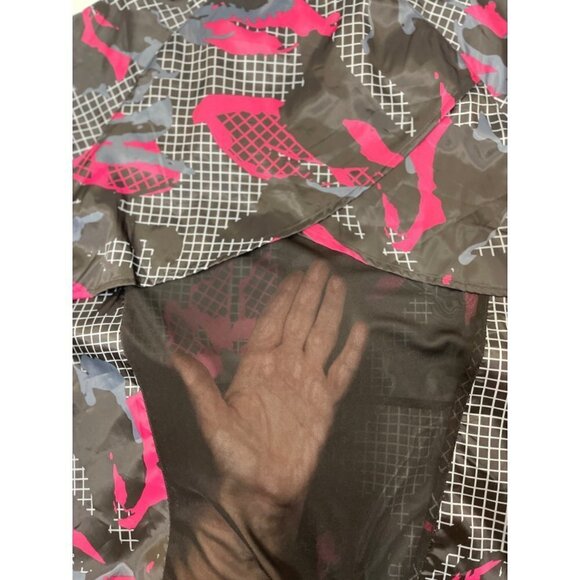 NWT Rise by LuLaRoe Determined Athletic Zip Jacket Medium Black Pink Hi-Low Vent - Picture 5 of 16